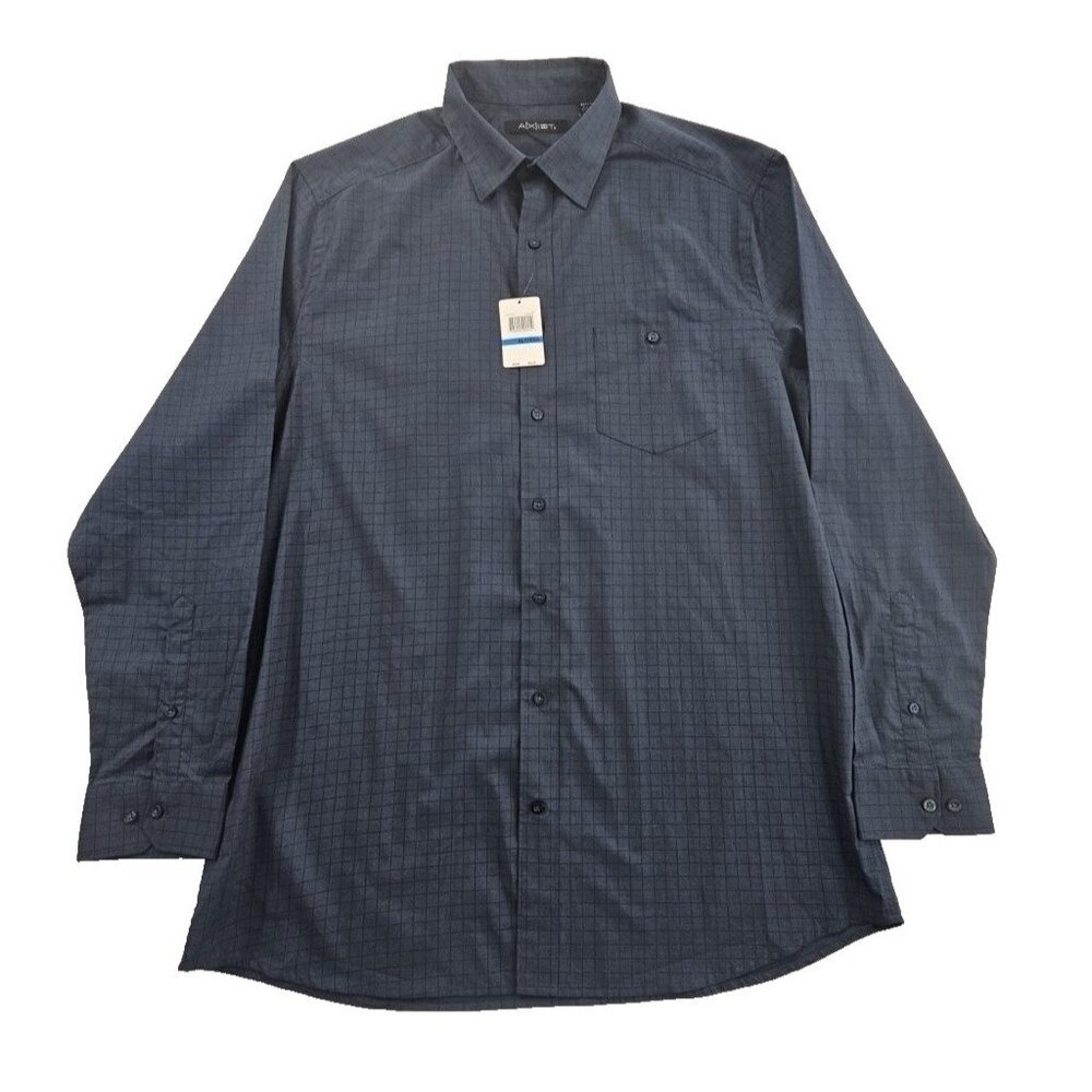 NWT Axist Woven Shirt Men's XLT Blue Long Sleeve‎ Button Up NEW Non-Iron Classic